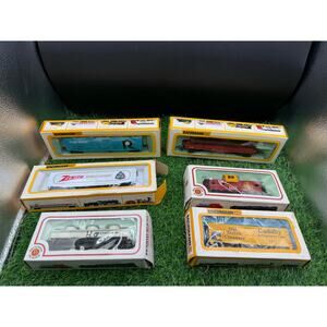 Lot 6 HO Scale Bachmann Train Freight Cars-Dome Tank, Refrigerator,etc